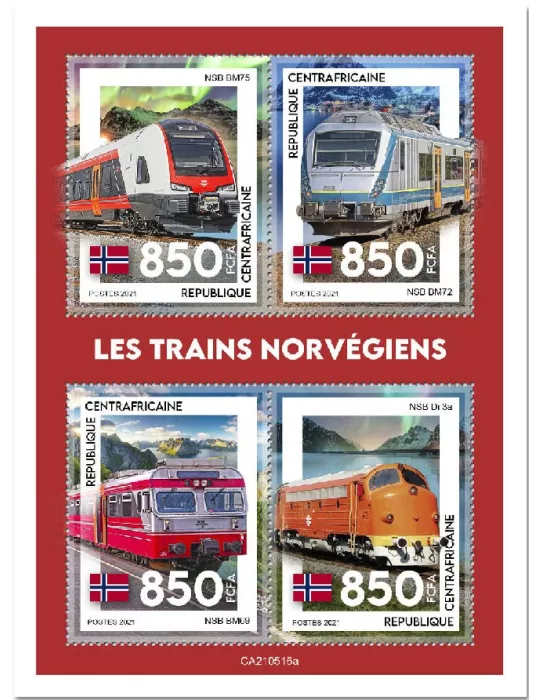 n° 8249/8252 - Timbre CENTRAFRIQUE Poste