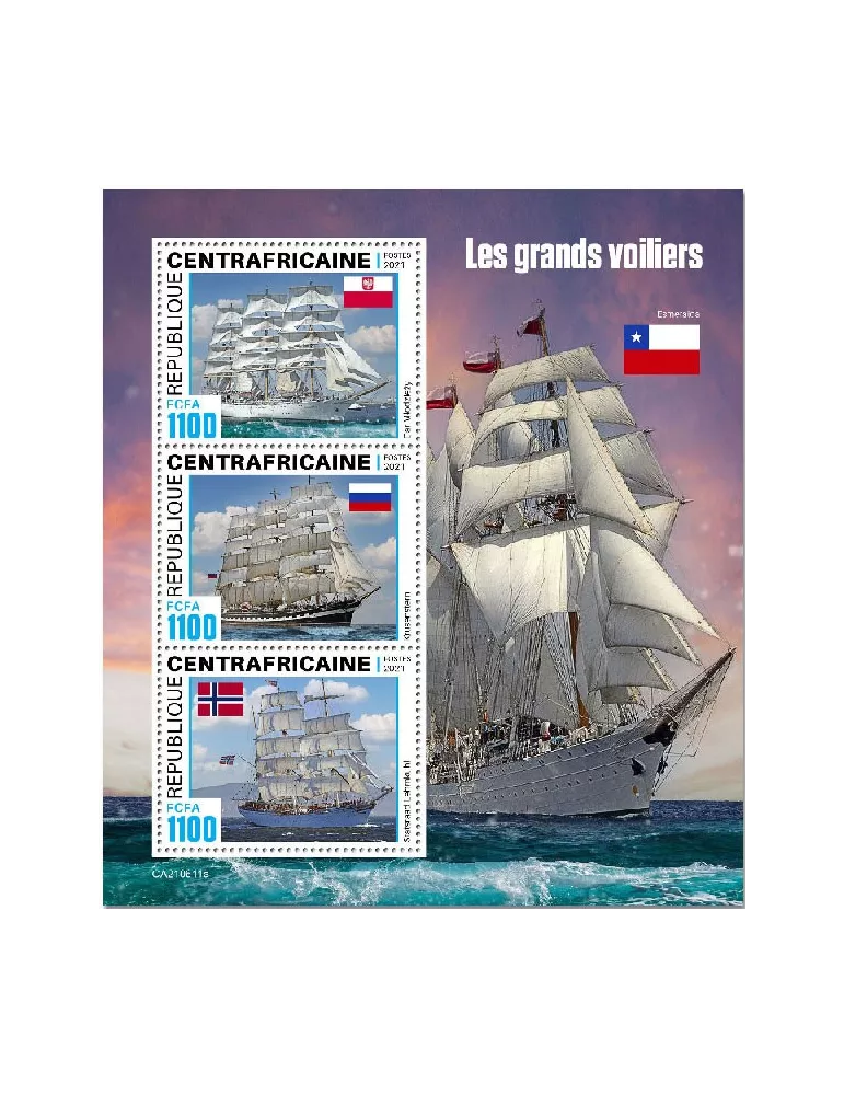 n° 8336/8338 - Timbre CENTRAFRIQUE Poste