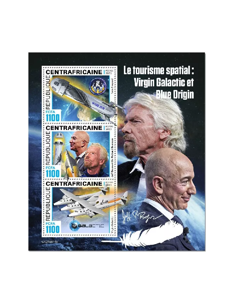 n° 8345/8347 - Timbre CENTRAFRIQUE Poste