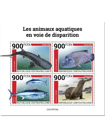 n° 8441A/8444A - Timbre CENTRAFRIQUE Poste