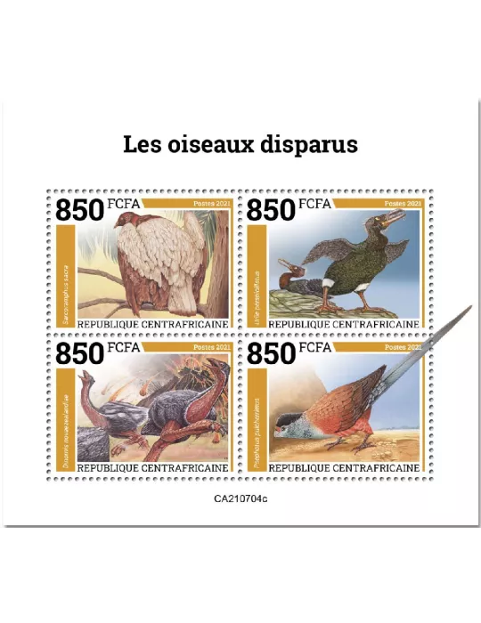 n° 8445A/8448A - Timbre CENTRAFRIQUE Poste