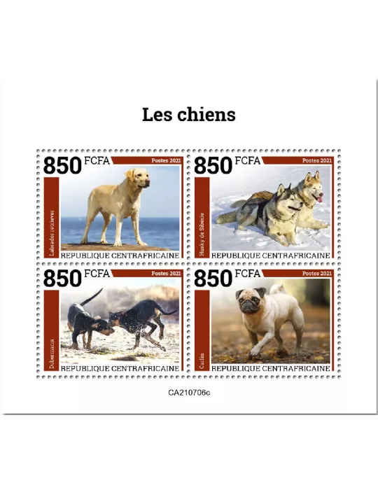 n° 8453A/8456A - Timbre CENTRAFRIQUE Poste