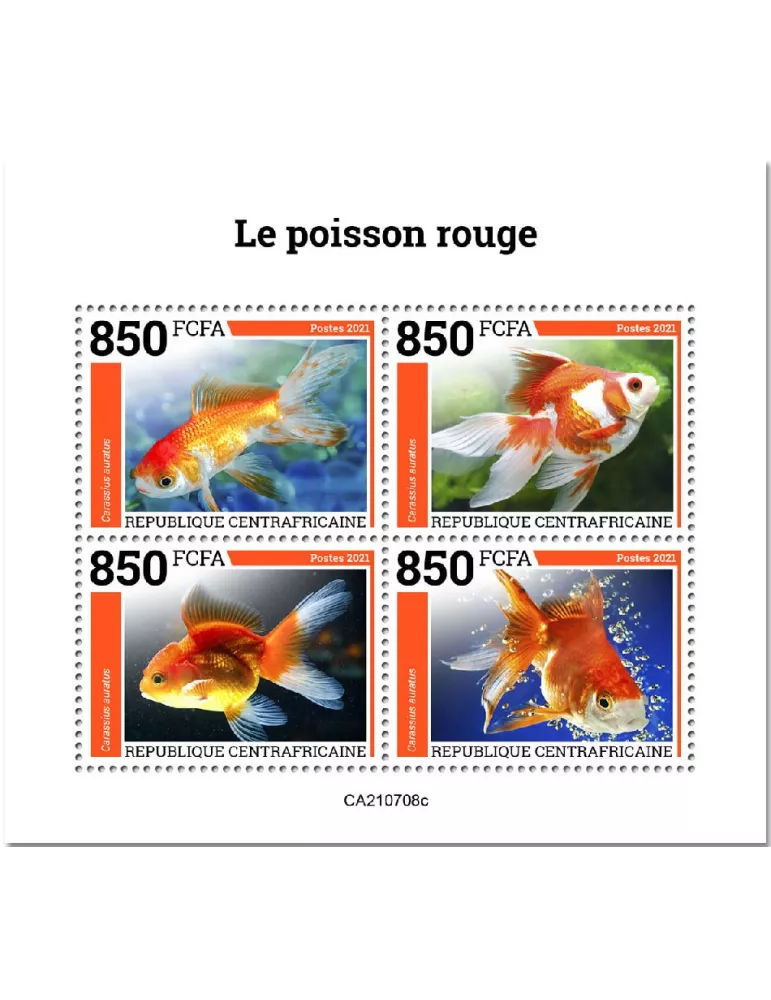 n° 8461A/8464A - Timbre CENTRAFRIQUE Poste