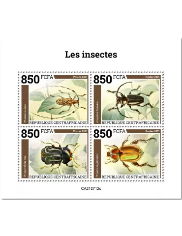 n° 8477A/8480A - Timbre CENTRAFRIQUE Poste