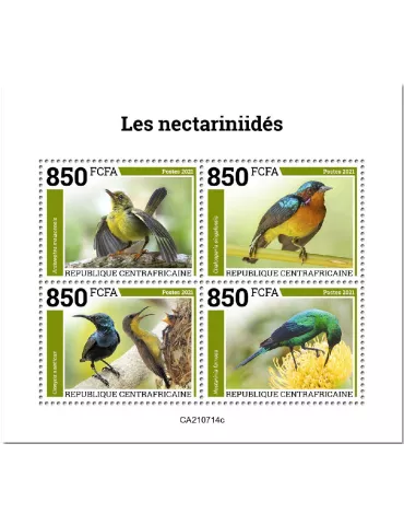 n° 8424A/8424D - Timbre CENTRAFRIQUE Poste