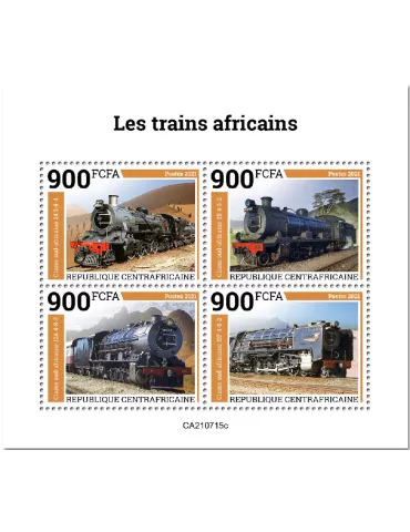 n° 8489A/8492A - Timbre CENTRAFRIQUE Poste