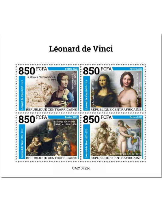 n° 8517A/8520A - Timbre CENTRAFRIQUE Poste