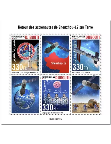 n° 3740/3742 - Timbre DJIBOUTI Poste