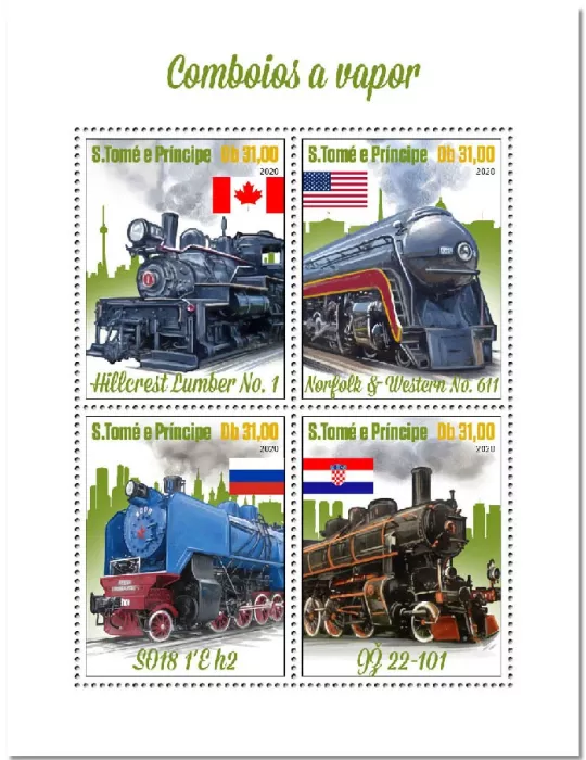 n° 7357/7360 - Timbre SAINT-THOMAS ET PRINCE Poste