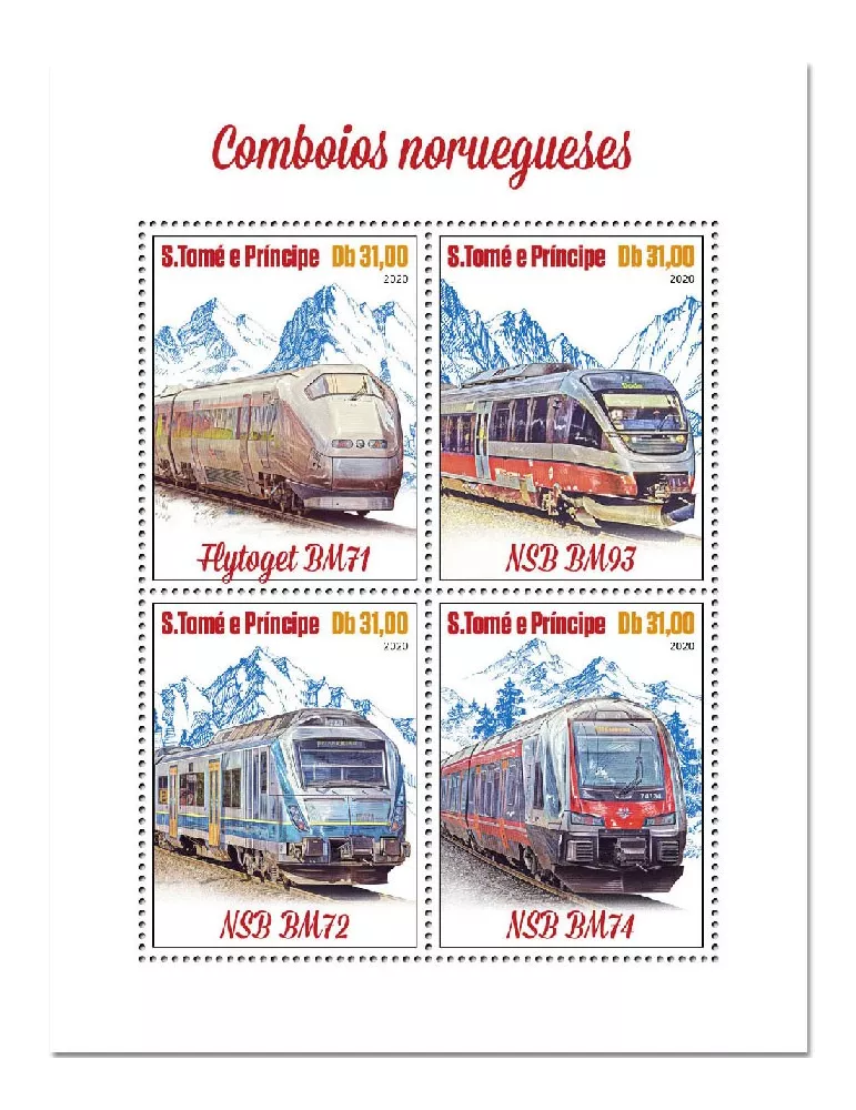 n° 7361/7364 - Timbre SAINT-THOMAS ET PRINCE Poste