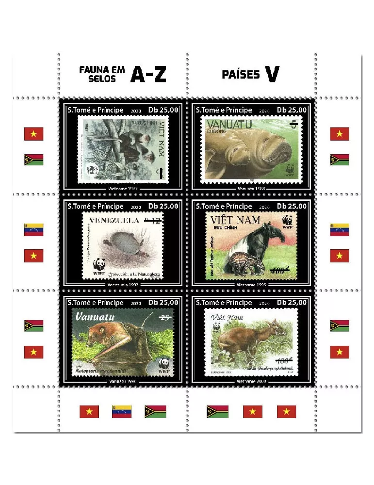 n° 7399/7404 - Timbre SAINT-THOMAS ET PRINCE Poste