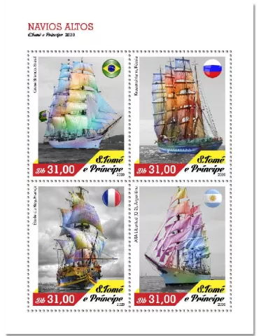 n° 7425/7428 - Timbre SAINT-THOMAS ET PRINCE Poste
