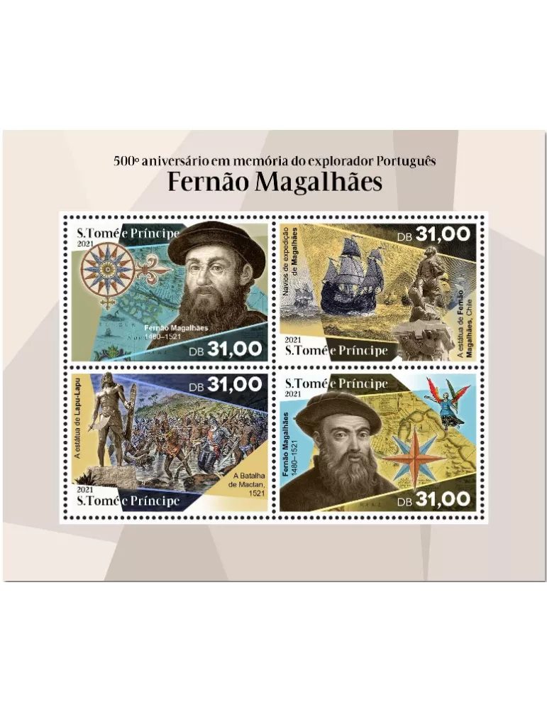 n° 7617/7620 - Timbre SAINT-THOMAS ET PRINCE Poste