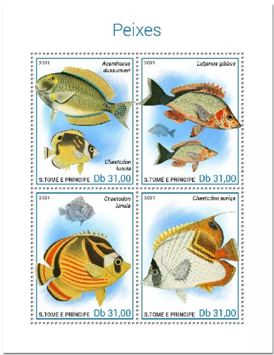 n° 7697/7700 - Timbre SAINT-THOMAS ET PRINCE Poste