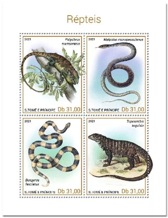 n° 7705/7708 - Timbre SAINT-THOMAS ET PRINCE Poste
