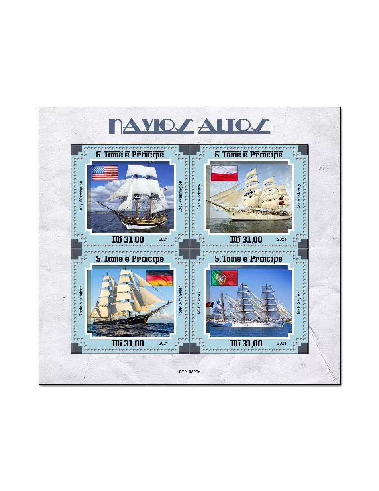 n° 7913/7916 - Timbre SAINT-THOMAS ET PRINCE Poste