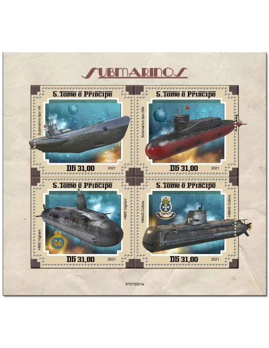 n° 7917/7920 - Timbre SAINT-THOMAS ET PRINCE Poste