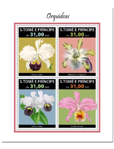 n° 7968/7971 - Timbre SAINT-THOMAS ET PRINCE Poste