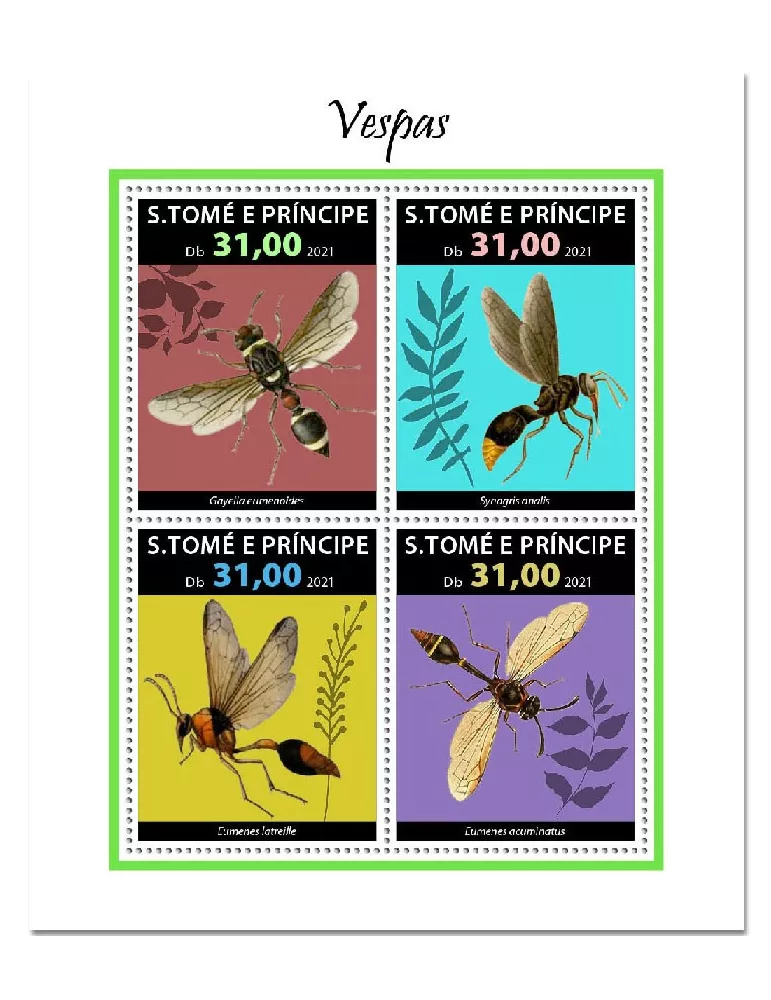 n° 8022/8025 - Timbre SAINT-THOMAS ET PRINCE Poste