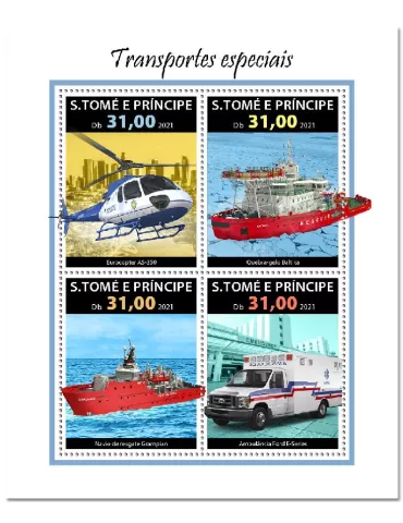 n° 8050/8053 - Timbre SAINT-THOMAS ET PRINCE Poste