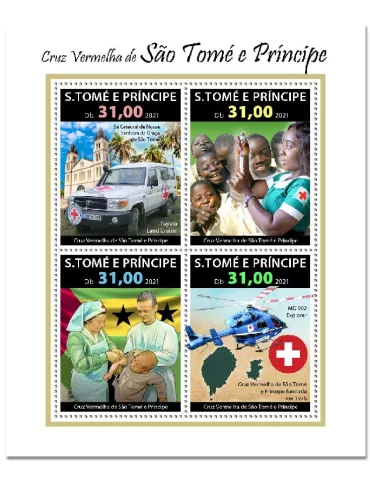 n° 8110/8113 - Timbre SAINT-THOMAS ET PRINCE Poste