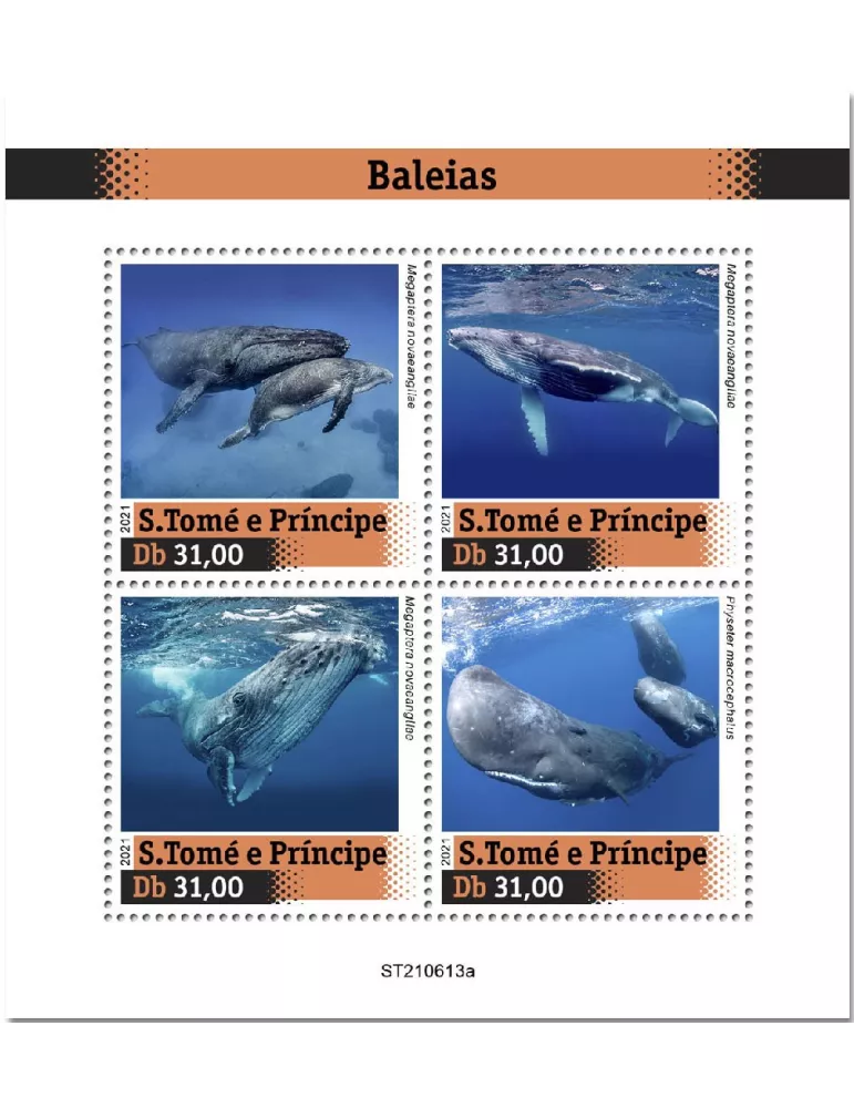 n° 8529/8532 - Timbre SAINT-THOMAS ET PRINCE Poste