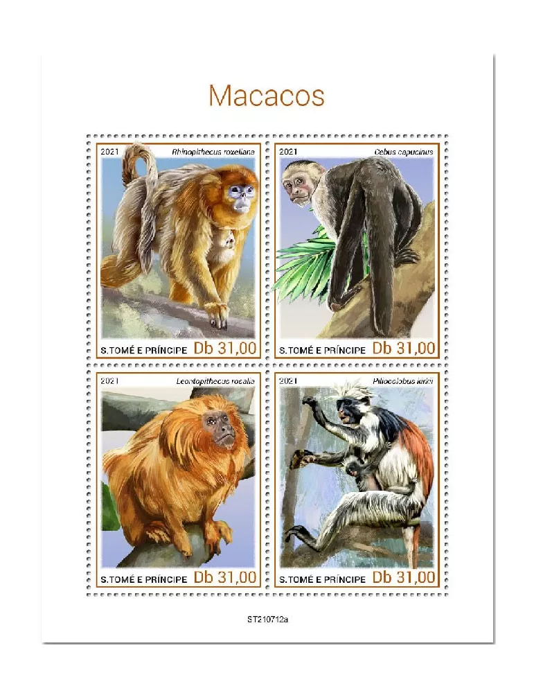 n° 8647/8650 - Timbre SAINT-THOMAS ET PRINCE Poste