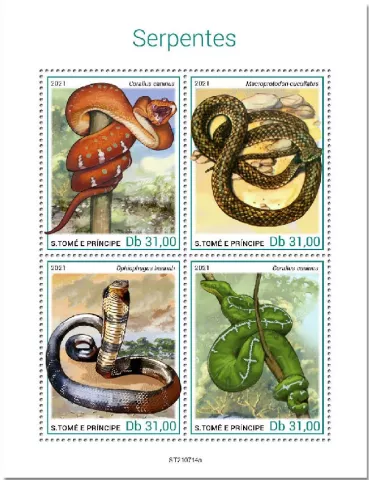 n° 8655/8658 - Timbre SAINT-THOMAS ET PRINCE Poste