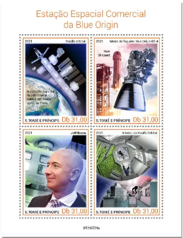 n° 8695/8698 - Timbre SAINT-THOMAS ET PRINCE Poste