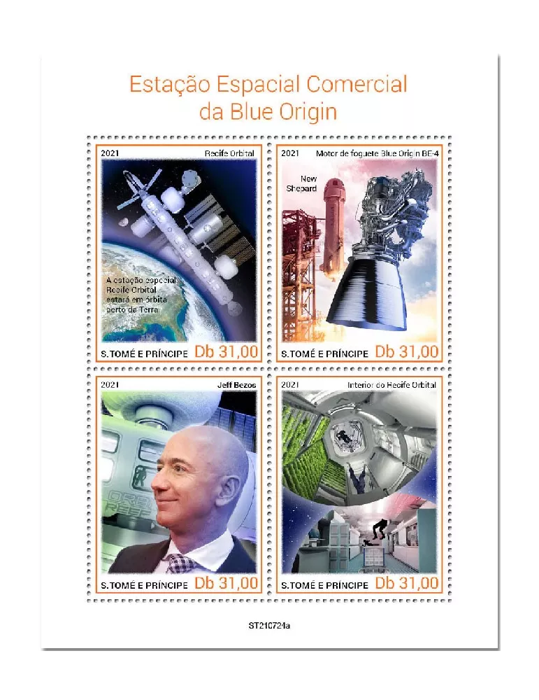 n° 8695/8698 - Timbre SAINT-THOMAS ET PRINCE Poste