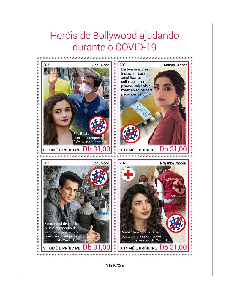 n° 8707/8710 - Timbre SAINT-THOMAS ET PRINCE Poste