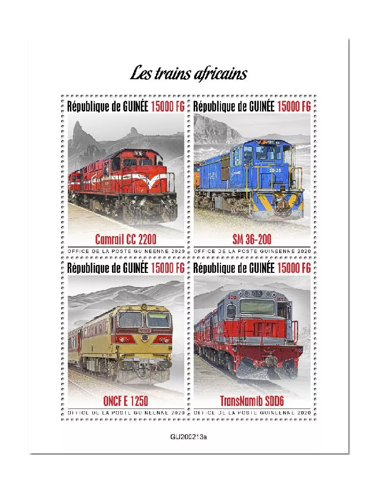 n° 10416/10419 - Timbre GUINEE Poste