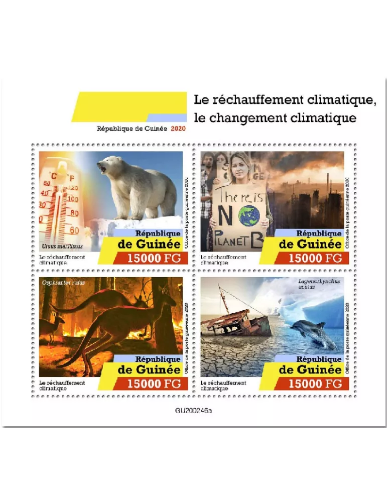 n° 10556/10559 - Timbre GUINEE Poste