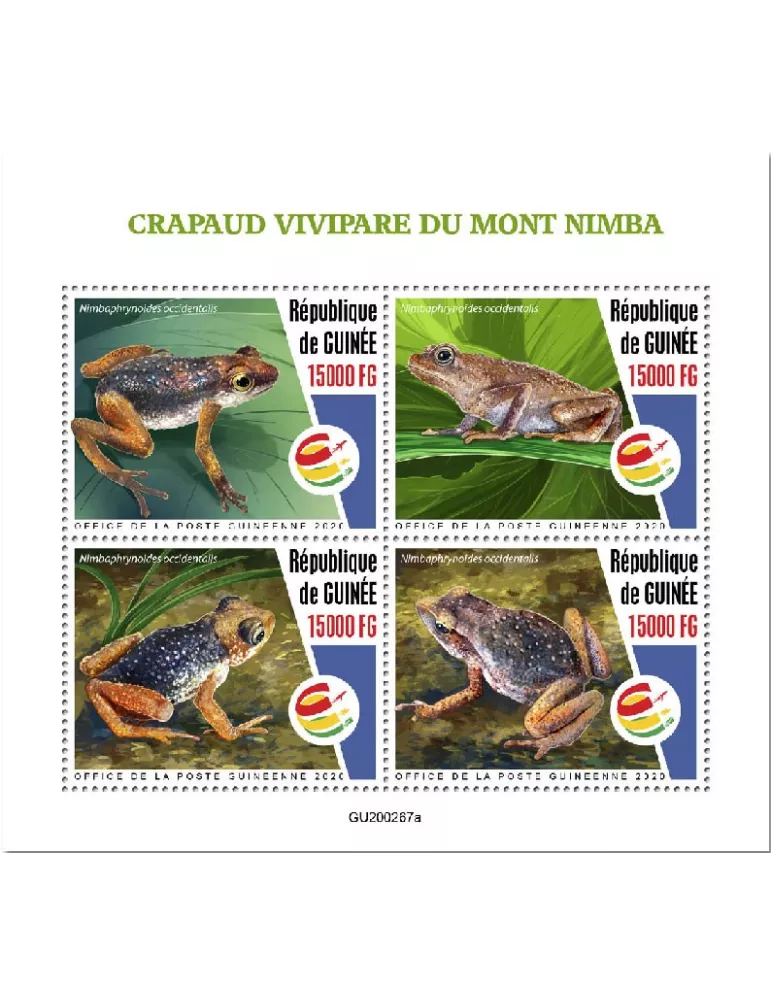 n° 10718/10721 - Timbre GUINEE Poste