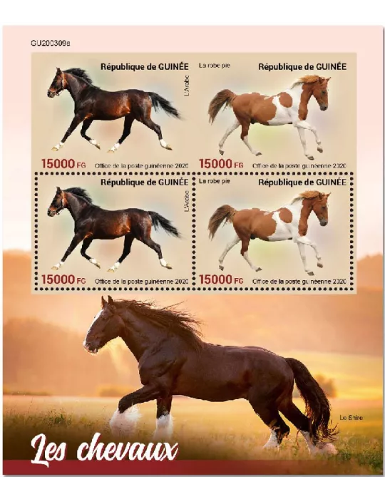 n° 10754/10755 - Timbre GUINEE Poste