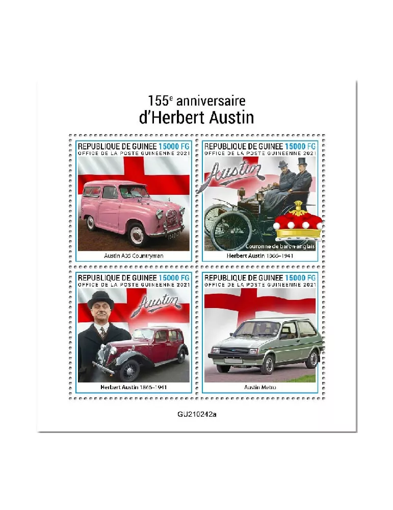 n° 11224/11227 - Timbre GUINEE Poste