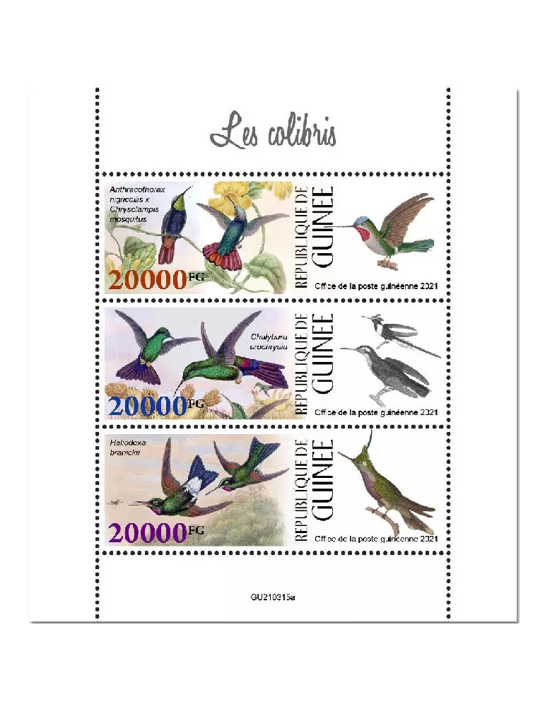n° 11395/11397 - Timbre GUINEE Poste