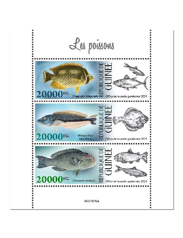 n° 11407/11409 - Timbre GUINEE Poste