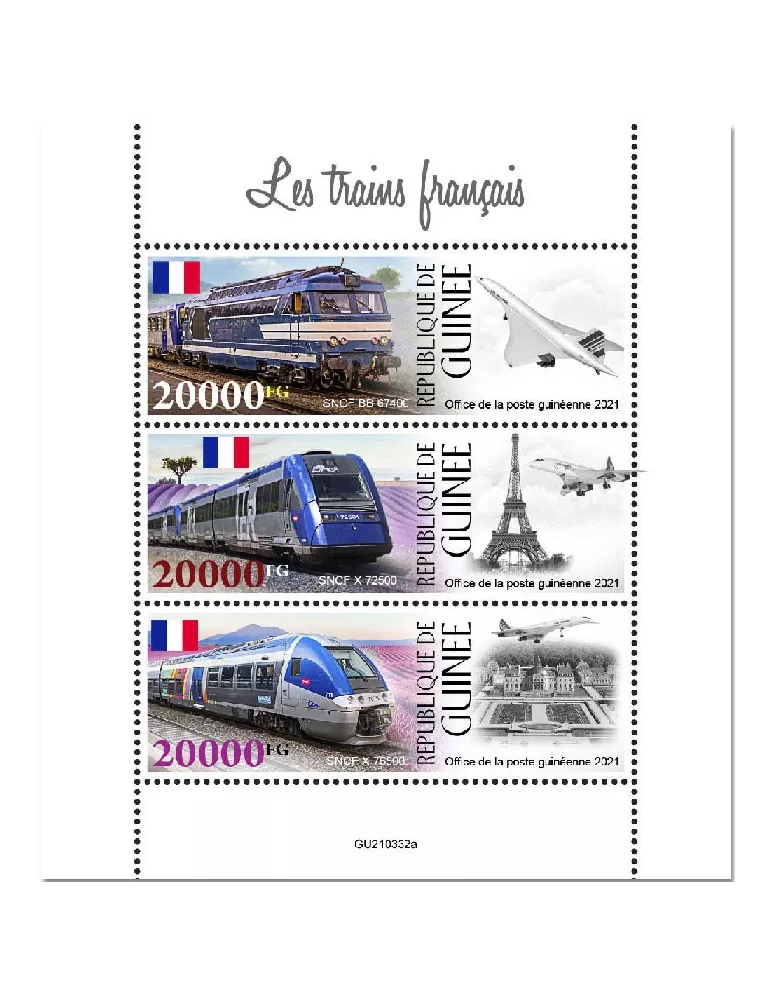 n° 11420/11422 - Timbre GUINEE Poste