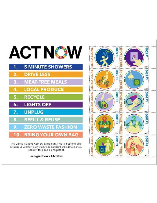 n° 9867/9876 - Timbre SIERRA LEONE Poste