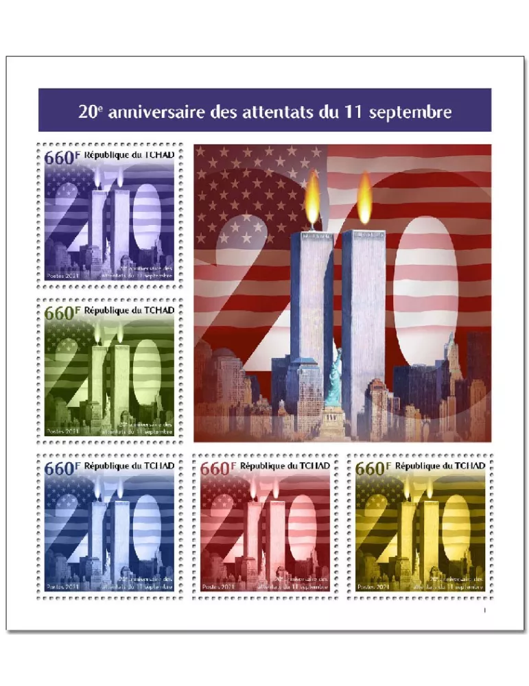 n° 3419/3423 - Timbre TCHAD Poste