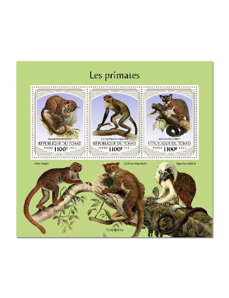 n° 3482/3484 - Timbre TCHAD Poste