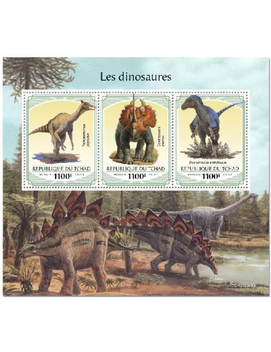 n° 3491/3493 - Timbre TCHAD Poste