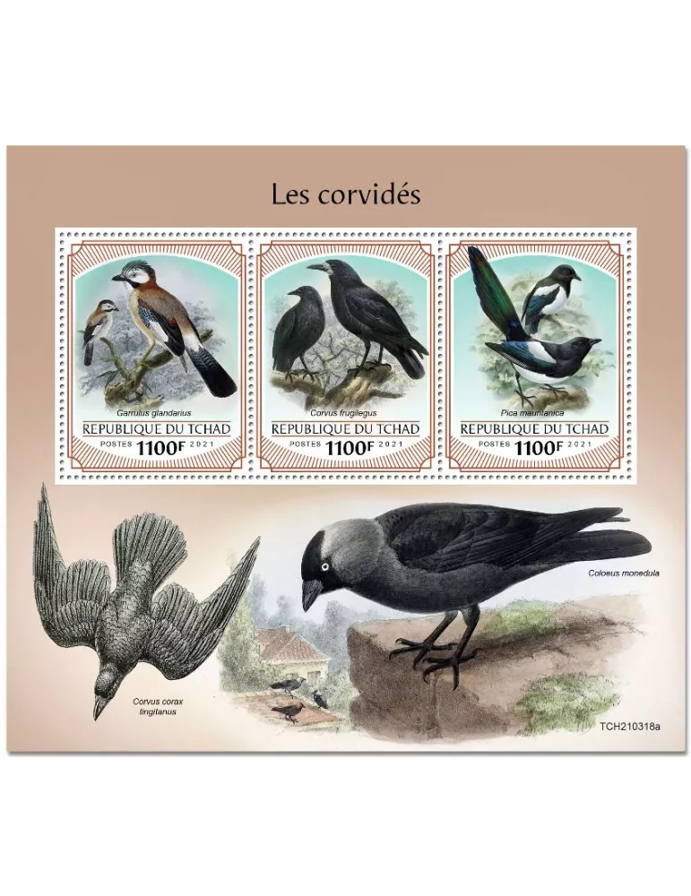 n° 3521/3523 - Timbre TCHAD Poste