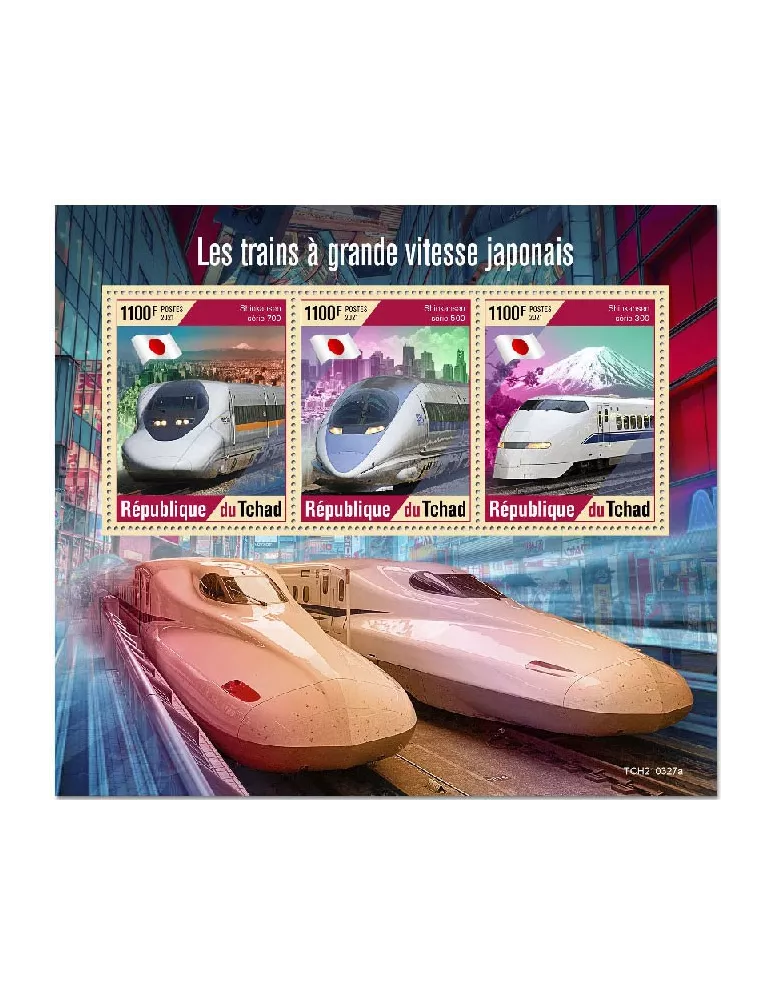 n° 3550/3552 - Timbre TCHAD Poste