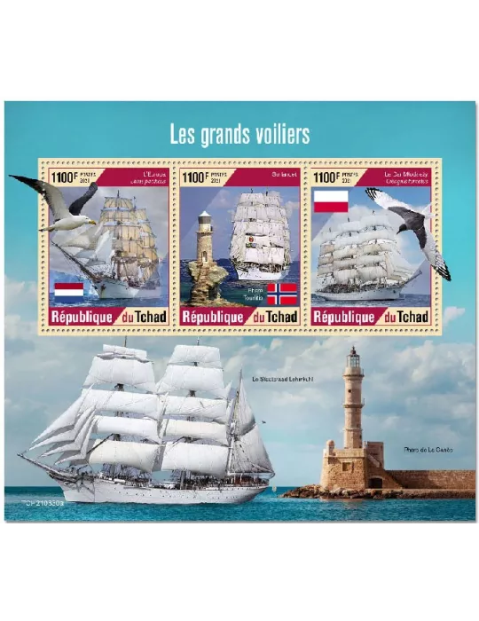 n° 3559/3561 - Timbre TCHAD Poste