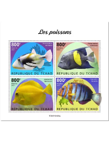 n° 3649/3652 - Timbre TCHAD Poste