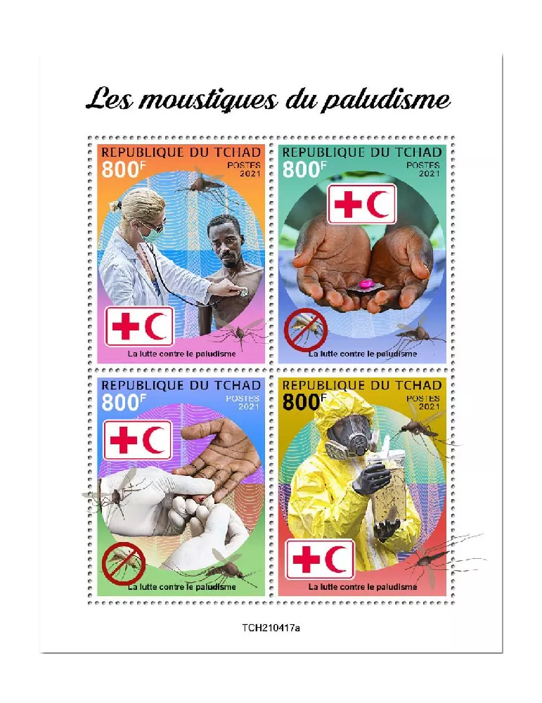 n° 3685/3688 - Timbre TCHAD Poste