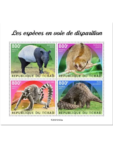 n° 3696/3699 - Timbre TCHAD Poste