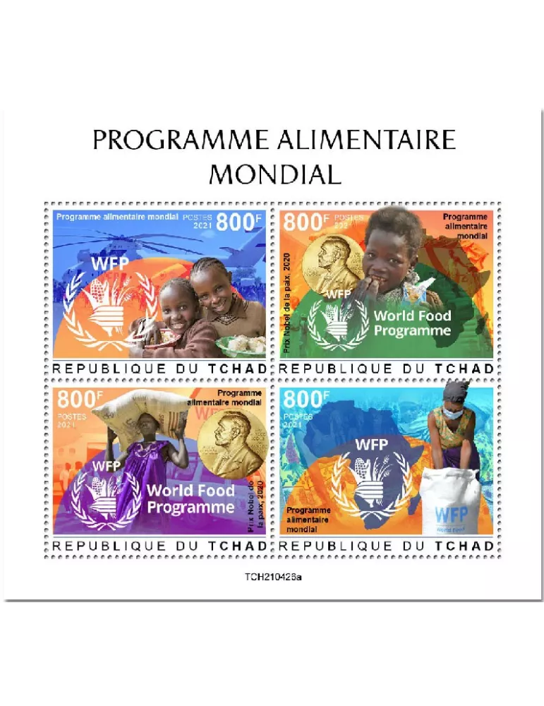 n° 3712/3715 - Timbre TCHAD Poste